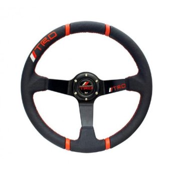 1149-108 ΤΙΜΟΝΙ TRD RACING DEVELOPMENT ΤΡΙΑΚΤΙΝΟ ΜΑΥΡΟ ΜΕ ΚΟΚΚΙΝΗ ΡΑΦΗ 34CM