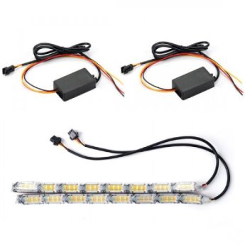 20053-16 CRYSTAL TEARS CAR LIGHTS ΕΥΚΑΜΠΤΕΣ ΛΩΡΙΔΕΣ ΚΡΥΣΤΑΛΛΟΣ 15 LED ΛΕΥΚΟ-ΚΙΤΡΙΝΟ