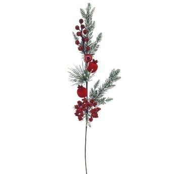 93-3880 Κλαδί με 2 Ρόδια KAI γκι 72cm
