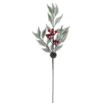 93-3879 Κλαδί με γκι KAI Κουκουνάρι 72cm
