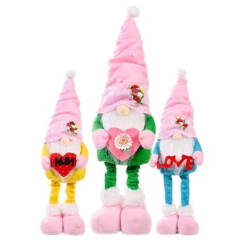 93-3929 Άγιος Gnome με ροζ Σκούφο 50cm