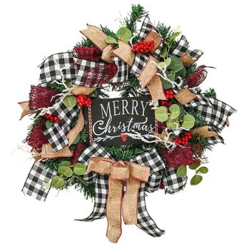 93-3947 Στεφάνι Χριστουγεννιάτικο Πίνακας Merry Christmas o30cm