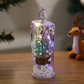 37775 ΧΡΙΣΤΟΥΓΕΝΝΙΑΤΙΚΑ ΚΕΡΙΑ ΜΕ ΦΩΤΑΚΙ 16X5CM