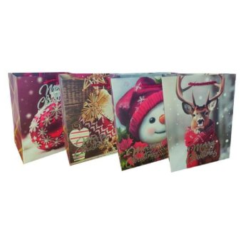 00001983 ΠΑΚΕΤΟ ΜΕ 12 ΤΜΧ. Χριστουγεννιάτικη σακούλα δώρου