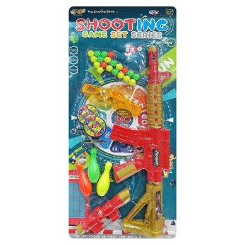 68-858 Οπλοπολυβόλο Στόχος-Μπίλιες-Βελάκια σε Καρτέλα 25x57x3cm