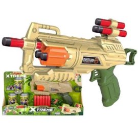 68-860 Όπλο με 6 Μαλακές Σφαίρες ΚΑΙ Τενεκεδάκια 40x21x5cm