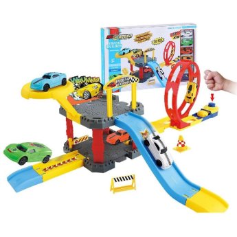 68-854 Parking - Λουπ με Εκτοξευτήρα ΚΑΙ 6 Αυτοκίνητα 41x26x5cm