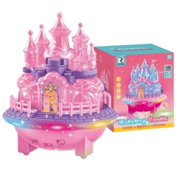 77-1295 Περιστρεφόμενο Κάστρο με Φως ΚΑΙ Μουσική 14x17x14cm