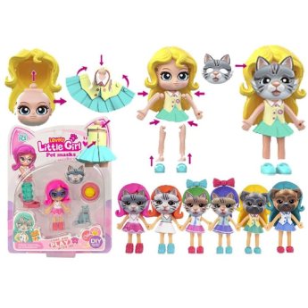 72-2096 Κούκλα 9cm Pet Mask Καρτέλα 19x25x5cm