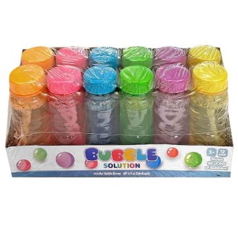 71-3578 ΠΑΚΕΤΟ ΜΕ 12 ΤΜΧ. Σαπουνόφουσκα Απλή Μονόχρωμη 12cm.118ml