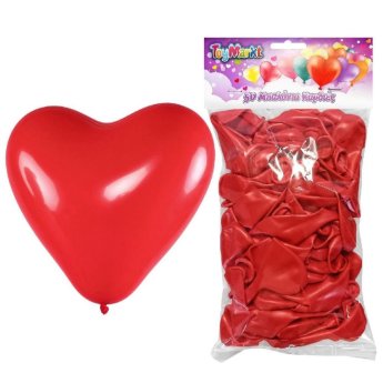 71-3570 Σετ 50 Μπαλόνια Καρδιά Κόκκινη 23cm