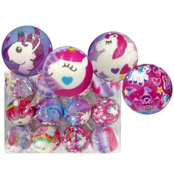 71-3561 ΠΑΚΕΤΟ ΜΕ 12 ΤΜΧ. Μπαλάκι Καουτσούκ Μονόκερος o6.5cm