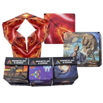 71-3556 Μαγικός Κύβος Μαγνητικός Πυραμίδα με Παραστάσεις 6x6x6cm