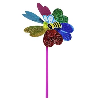 71-3548 ΠΑΚΕΤΟ ΜΕ 2 ΤΜΧ. Ανεμόμυλος Πολύχρωμος με Μέλισσα o21x40cm