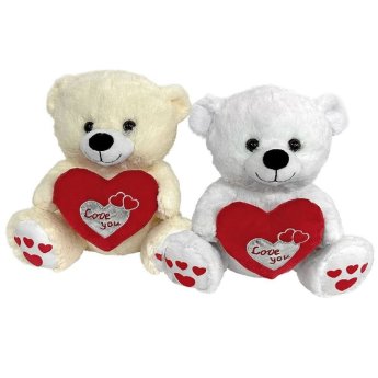 79-528 Αρκουδάκι Λούτρινο με Καρδιά 30cm