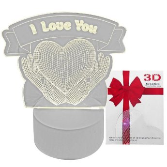 22-3094 Πινακίδα με φως I Love you 18x15cm