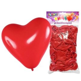 71-3570 Σετ 50 Μπαλόνια Καρδιά Κόκκινη 23cm