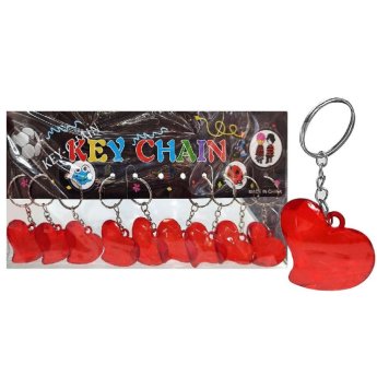 96-927 ΠΑΚΕΤΟ ΜΕ 12 ΤΜΧ. Μπρελόκ Καρδιά Τύπου Κρυστάλλινη -cm