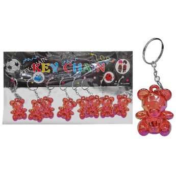 96-928 ΠΑΚΕΤΟ ΜΕ 12 ΤΜΧ. Μπρελόκ Αρκουδάκι Τύπου Κρυστάλλινο -cm