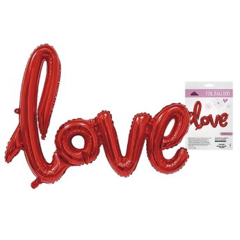 3-2150 ΠΑΚΕΤΟ ΜΕ 10 ΤΜΧ. Μπαλόνι Μεταλλιζέ Love 102x65cm