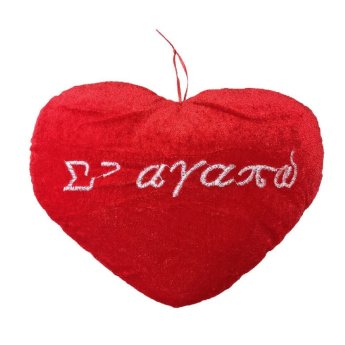 79-107 ΠΑΚΕΤΟ ΜΕ 4 ΤΜΧ. Καρδιά Λούτρινη σε Αγαπώ 29x22cm