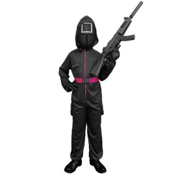 3-2723 Στολή Παιδική Μαύρος Στρατιώτης