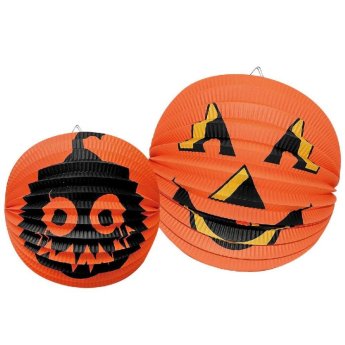 3-2645 ΠΑΚΕΤΟ ΜΕ 10 ΤΜΧ. Κάλυμμα Φωτιστικού Χάρτινη Μπάλα Halloween o24cm