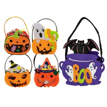 3-2637 Καλάθι Τσόχινο Halloween 17x15x8cm