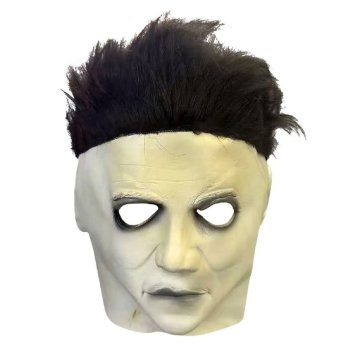 3-2727 Μάσκα Κακός ?σπρο Πρόσωπο Μαύρο Μαλλί