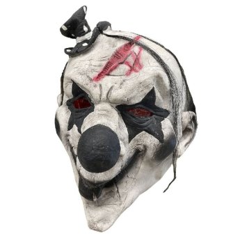 3-2527 Μάσκα Τρομαχτικός Κλόουν Ασπρόμαυρη