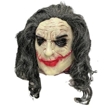 3-2529 Μάσκα Κακός με Κόκκινο Στόμα  -  Πράσινα Μαλλιά