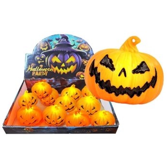 3-2492 ΠΑΚΕΤΟ ΜΕ 12 ΤΜΧ. Κολοκύθα με φως 6x5cm