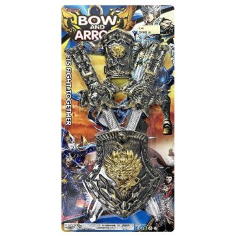 3-2427 Σετ με Περικάρπιο. Ασπίδα  -  2 Σπαθιά 4τεμ 63x29cm