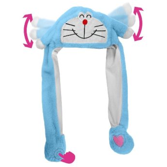 3-2392 Σκούφος Γαλάζιος Λαγός με Αυτιά  -  Κίνηση 50x35cm