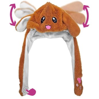 3-2393 Σκούφος Καφέ Σκύλος με Αυτιά  -  Κίνηση 50x35cm