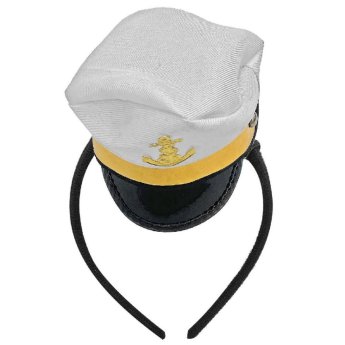 3-2318 ΠΑΚΕΤΟ ΜΕ 12 ΤΜΧ. Καπελάκι Μίνι με Στέκα Καπετάνιου Καπελάκι - 11x10cm