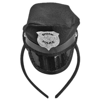 3-2316 ΠΑΚΕΤΟ ΜΕ 12 ΤΜΧ. Καπελάκι Μίνι με Στέκα Αστυνομικού Καπελάκι - 12x11cm
