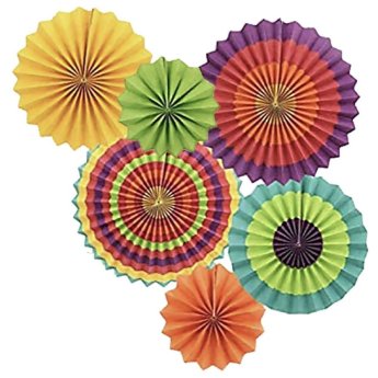 3-2235 Διακοσμητικοί Χάρτινοι Κύκλοι σετ - 6τεμ 20cm-30cm-40cm