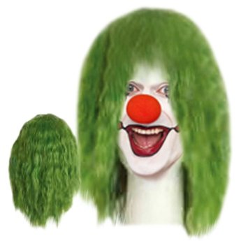 3-2195 Περούκα Πράσινος Κλόουν