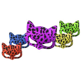 3-1909 ΠΑΚΕΤΟ ΜΕ 12 ΤΜΧ. Μάσκα Γάτα Animal Print 17.5x13cm