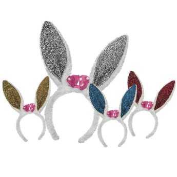 3-1086 ΠΑΚΕΤΟ ΜΕ 12 ΤΜΧ. Στέκα Αυτιά Λαγού Στρας-Φιόγκος