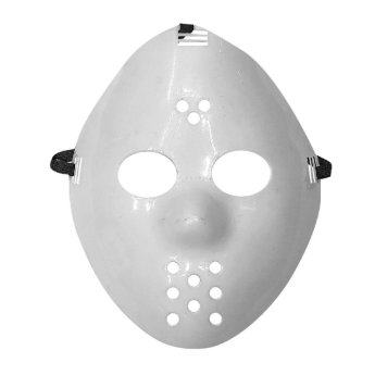 3-2116 Μάσκα Τρελού Λευκή με Τρύπες 23x20cm