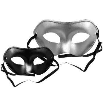 3-2113 ΠΑΚΕΤΟ ΜΕ 12 ΤΜΧ. Μάσκα Κοκάλινη Ασημί-Μαύρη ματ