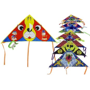 3-463 Αετός Τριγωνικός με Σχέδιο με Ουρά 110x53cm