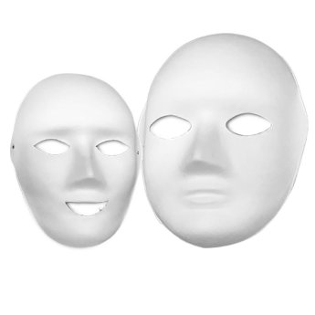 3-1626 ΠΑΚΕΤΟ ΜΕ 12 ΤΜΧ. Μάσκα Λευκή Χειροτεχνίας 24x19cm