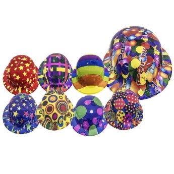 3-1464 ΠΑΚΕΤΟ ΜΕ 12 ΤΜΧ. Καπέλο Κλόουν Πλαστικό 27x24cm