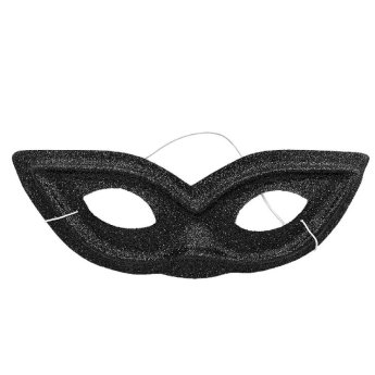 3-800 ΠΑΚΕΤΟ ΜΕ 12 ΤΜΧ. Μάσκα Γκλίτερ Μαύρη Γάτα 21x7cm