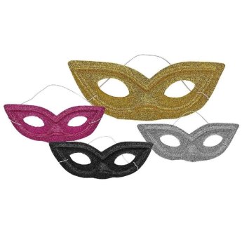 3-1438 ΠΑΚΕΤΟ ΜΕ 12 ΤΜΧ. Μάσκα Μάτια Γυαλιστερή 21x7cm