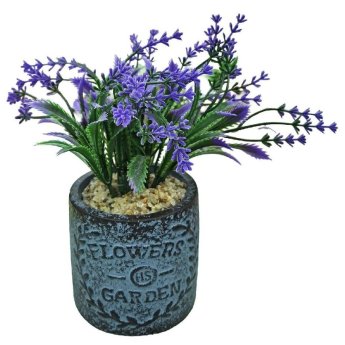 22-3107 ΠΑΚΕΤΟ ΜΕ 6 ΤΜΧ. Γλαστράκι Λεβάντα Πήλινο Flower Garden 18x8cm