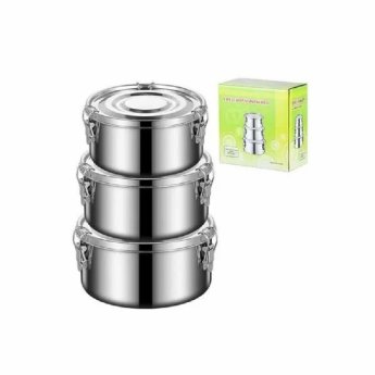 38001 ΦΑΓΗΤΟΔΟΧΕΙΟ ΙΝΟΧ ΣΕΤ 3 ΜΑΖΙ